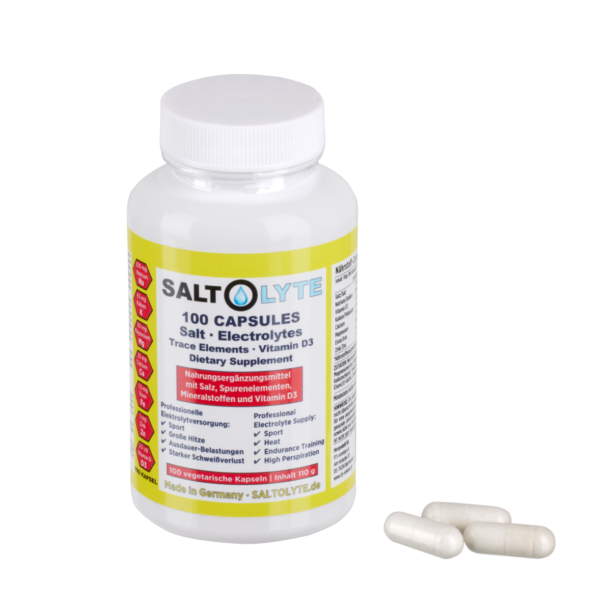 SALTOLYTE Salt & Electrolyte - elektrolity 100 kapsułek - It's running Nutrition zdjęcie 1
