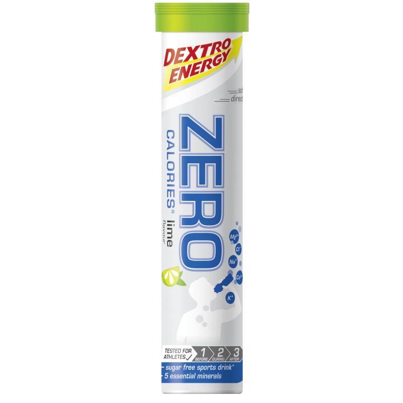 Dextro Energy Zero Calories napój z elektrolitami w tabletkach - smak limonkowy - tuba 20 x 4 g - Dextro Energy zdjęcie 1