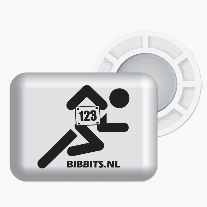 BibBits magnesy - Biegacz biały - BibBits zdjęcie 1