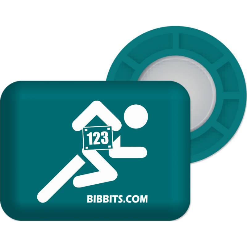 BibBits magnesy - biegacz petrol - BibBits zdjęcie 1