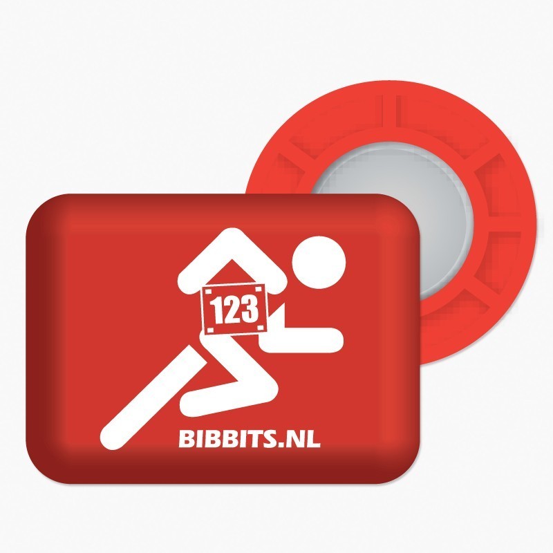 BibBits magnesy na numer startowy - Biegacz czerwony - BibBits zdjęcie 1