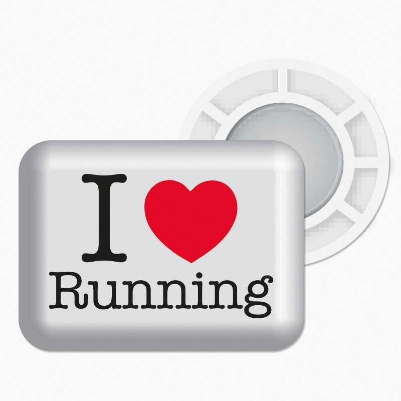 BibBits magnesy - I love running biały - BibBits