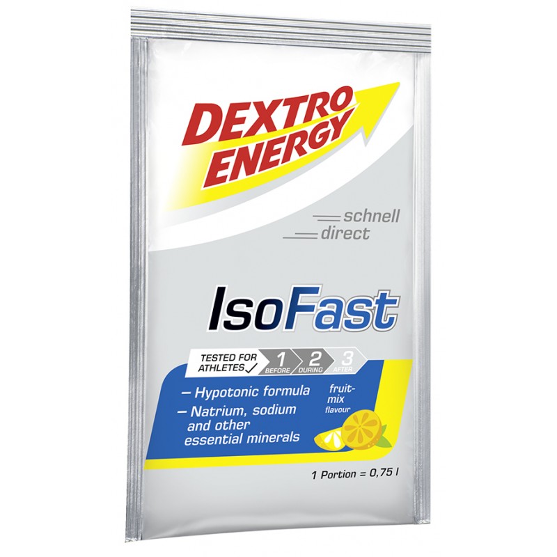 Dextro Energy IsoFast o smaku owoców tropikalnych 56 g - Dextro Energy