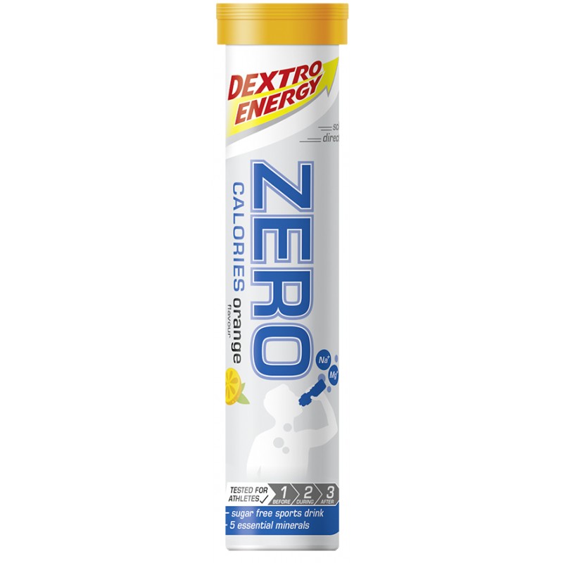 Dextro Energy Zero Calories napój z elektrolitami w tabletkach - smak pomarańczowy- tuba 20 x 4 g - Dextro Energy