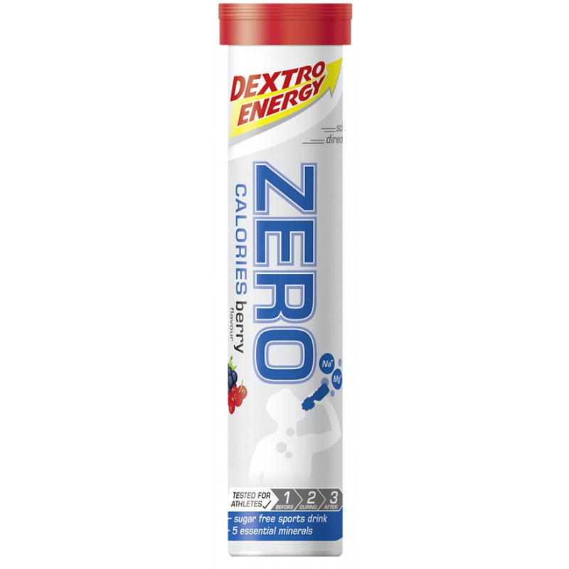 Dextro Energy Zero Calories napój z elektrolitami w tabletkach - smak czerwonych owoców- tuba 20 x 4 g - Dextro Energy