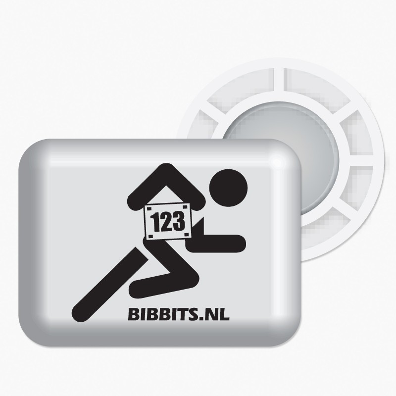BibBits magnesy - Biegacz biały - BibBits