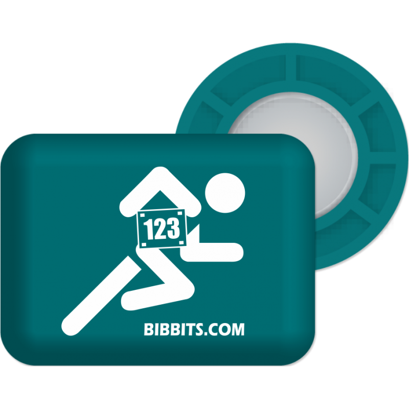 BibBits magnesy - biegacz petrol - BibBits