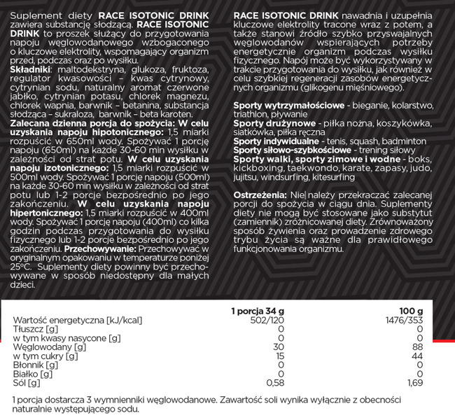 Ale Race Isotonic Drink - jabłko - ALE zdjęcie 2