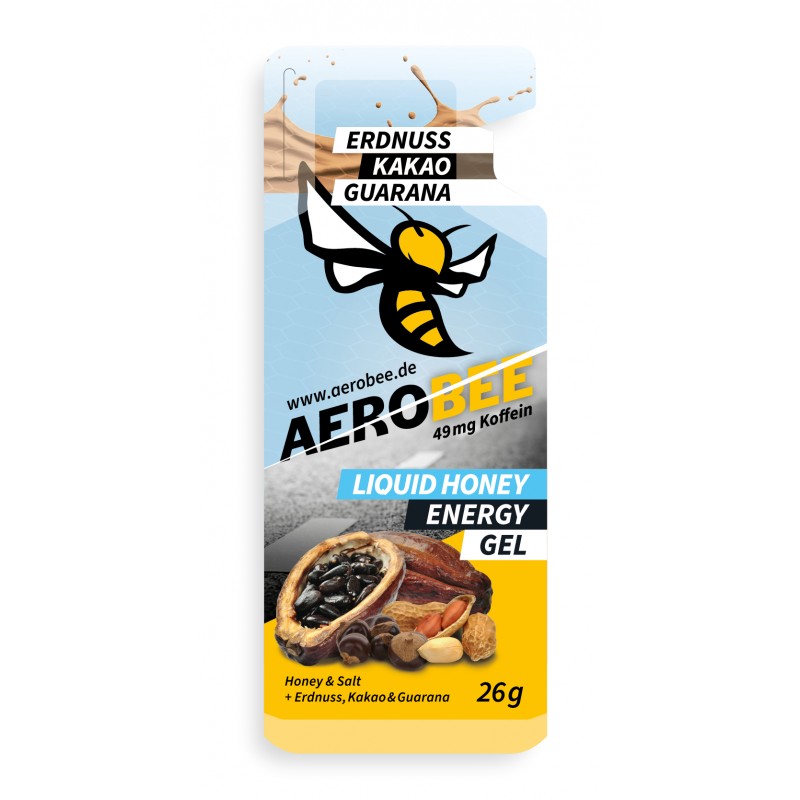 AEROBEE NATURALNY PŁYNNY ŻEL ENERGETYCZNY  ERDNUSS& KAKAO GUARANA  26 G