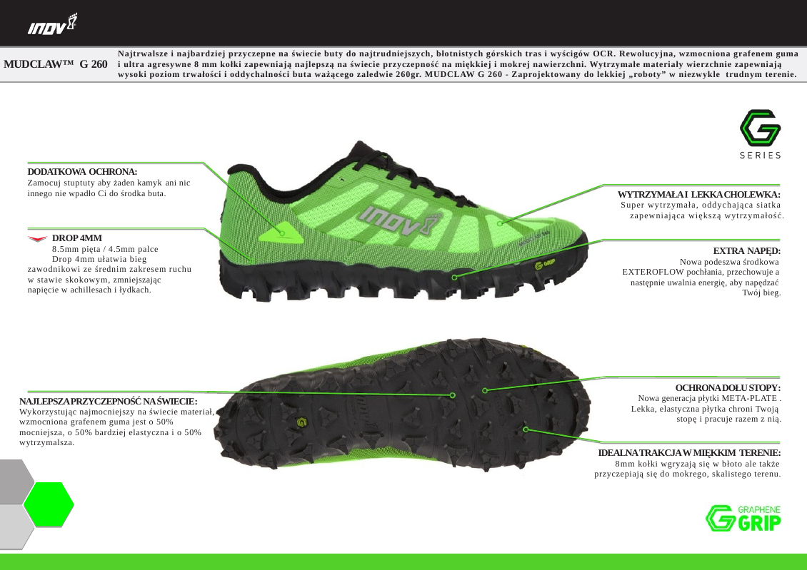 BUTY DO BIEGANIA W TERENIE OCR INOV-8 MUDLAW G 260 - Inov-8 zdjęcie 3