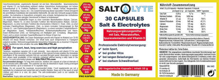SALTOLYTE Salt & Electrolyte - elektrolity 30 kapsułek - It's running Nutrition zdjęcie 2
