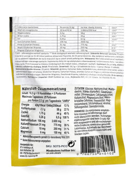 SALTOLYTE elektrolity w taltekach do żucia pinacolada - It's running Nutrition zdjęcie 2