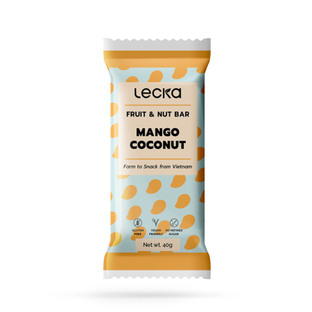 Lecka Fruit & Nut Bar Mango & Coconut baton